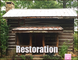 Historic Log Cabin Restoration  Prospect Hill, North Carolina